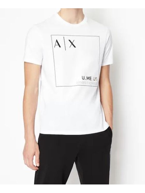 Armani Exchange Armani Exchange T-Shirt 6LZTAY ZJFCZ 1100 Biały Regular Fit