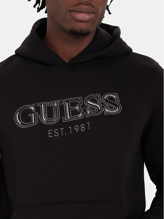 Guess Guess Bluza M5BQ36 K9Z21 Czarny Regular Fit