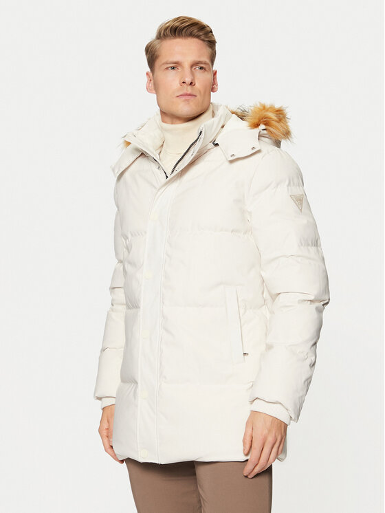 Guess Giubbotto piumino M4BL53 WG7X2 Écru Regular Fit, taglia : XL