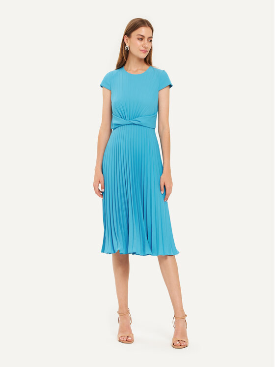 KMX KMX Sukienka koktajlowa 922600015 Niebieski Flare Fit
