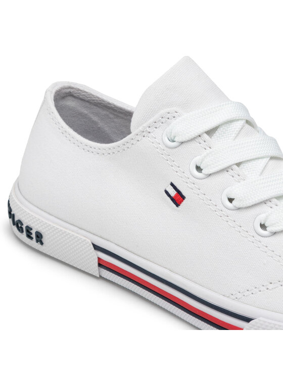Tommy Hilfiger Tommy Hilfiger Trampki Low Cut Lace Up Sneaker T3X4-30692-0890 M Biały