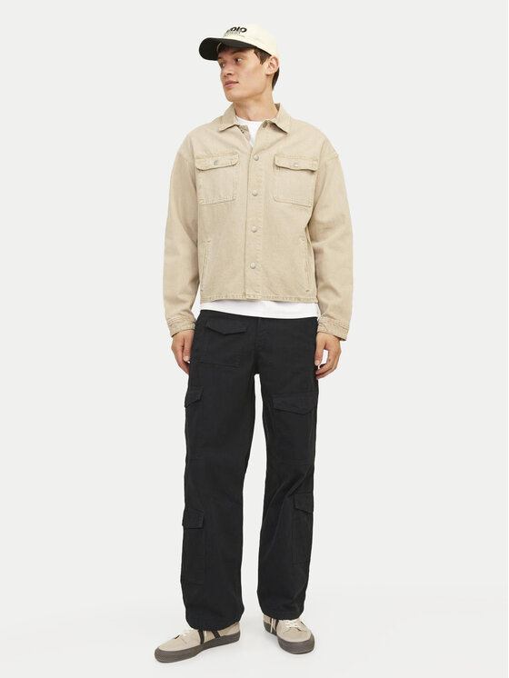 Jack & Jones Jack & Jones Spodnie materiałowe Bill 12258307 Czarny Relaxed Fit