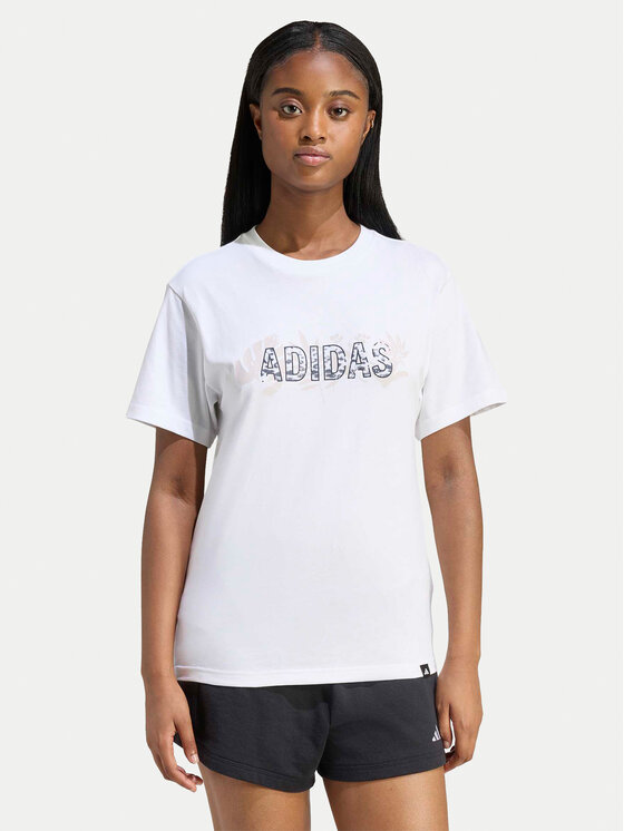 adidas adidas T-Shirt Animal Graphic KB7146 Biały Regular Fit