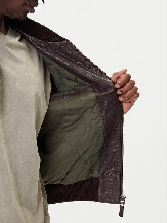 Aeronautica Militare Aeronautica Militare Kožená bunda 252PN0958UPL00305 Hnedá Regular Fit