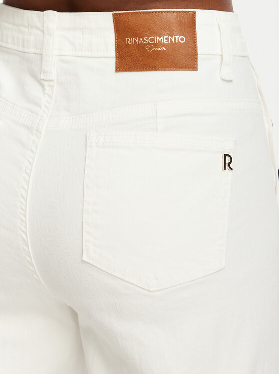 Rinascimento Rinascimento Džinsai CFC0127565003 Balta Wide Leg