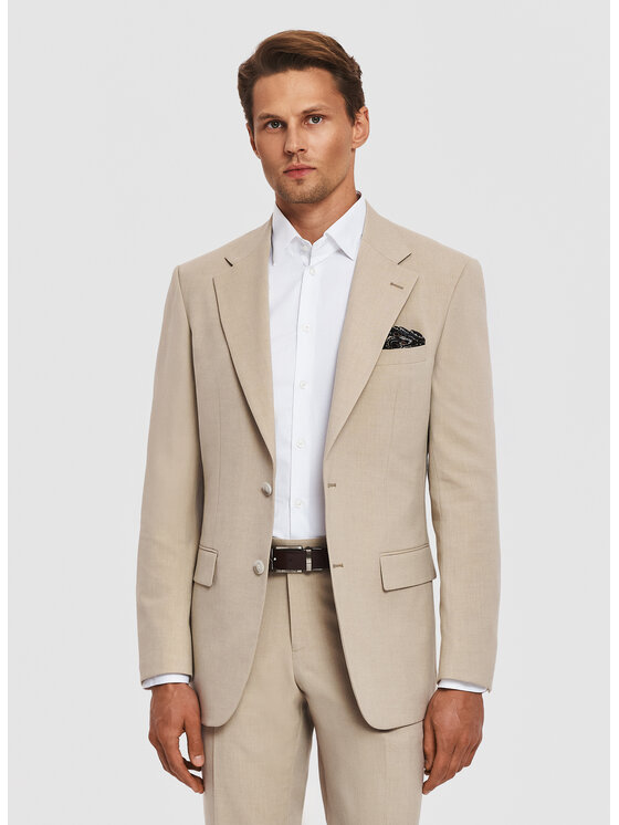 Pako Lorente Pako Lorente Marynarka P26SF-3G-006 Beżowy Slim Fit