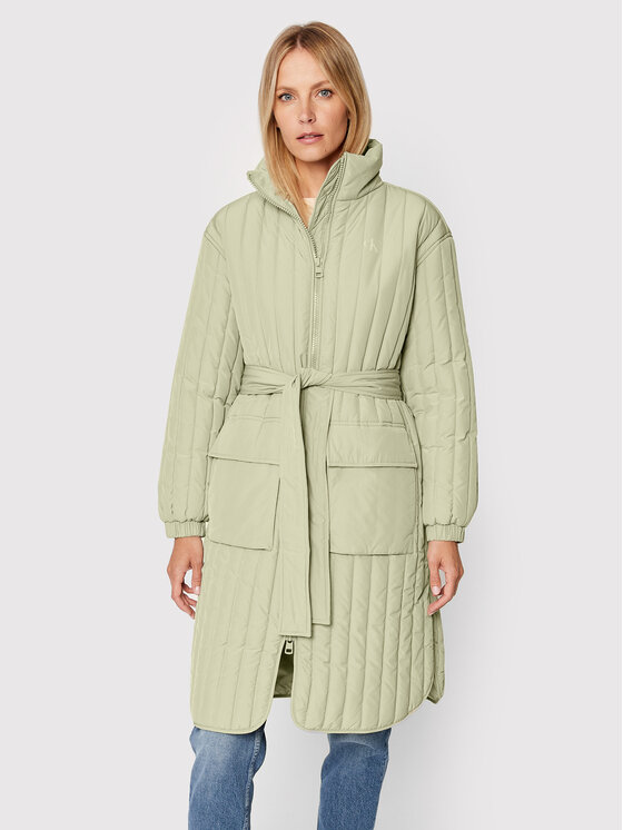Calvin Klein Jeans Geacă din puf J20J219009 Verde Regular Fit Calvin imagine noua