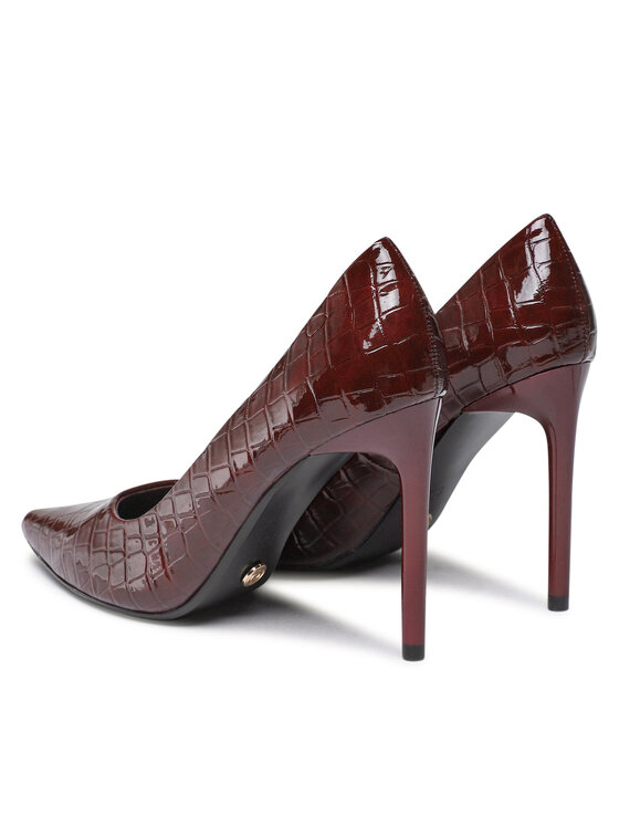 QUAZI QUAZI Čevlji z visoko peto LS5611-02D Bordo rdeča