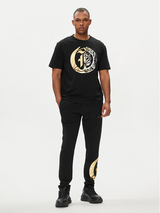 Just Cavalli Just Cavalli T-shirt 76OAHG05 Crna Regular Fit