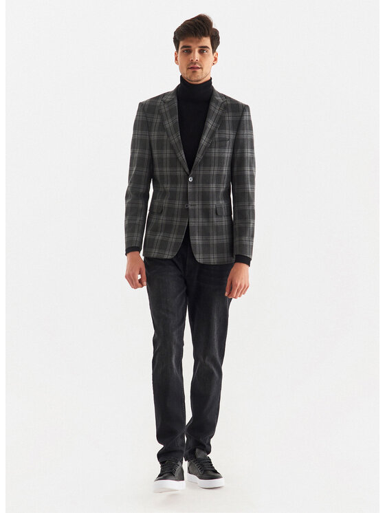 Pako Lorente Pako Lorente Marynarka P22WF-3G-002 Szary Slim Fit