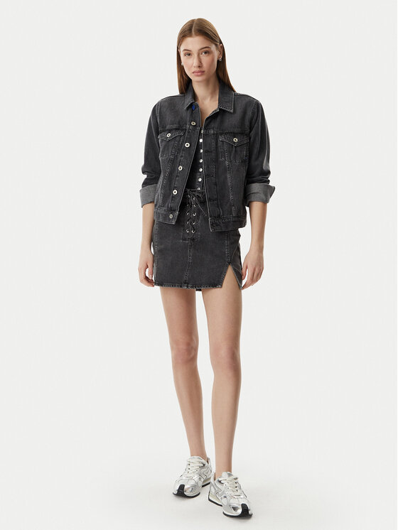 Karl Lagerfeld Jeans Karl Lagerfeld Jeans Φούστα τζιν B2W12021 Μαύρο Regular Fit