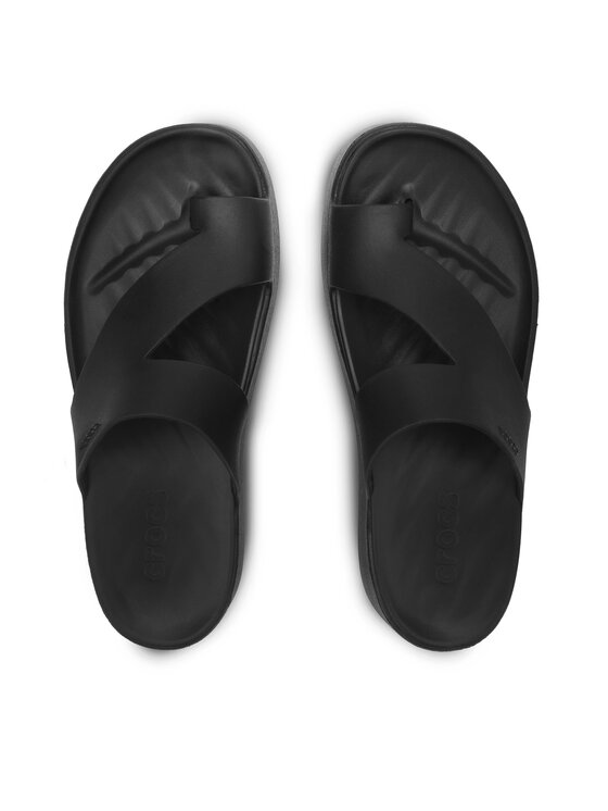 Crocs Crocs Žabky Getaway Platform Toe Loop 210834 Čierna