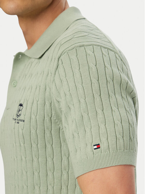 Tommy Hilfiger Tommy Hilfiger Polokošeľa MW0MW42788 Svetlo zelená Regular Fit