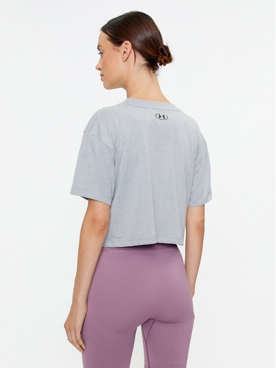 Under Armour Under Armour Tričko Ua Collegiate Crest Crop Ss 1379402 Sivá Loose Fit