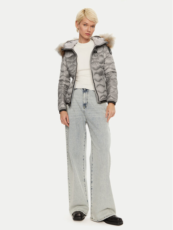 Blauer Blauer Vatovaná bunda 24WBLDC03048 Sivá Regular Fit