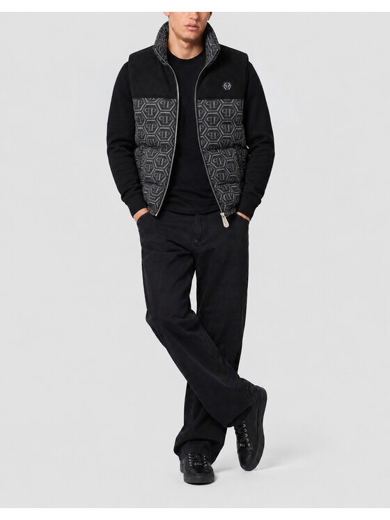 PHILIPP PLEIN PHILIPP PLEIN Kamizelka 31190 Czarny Regular Fit