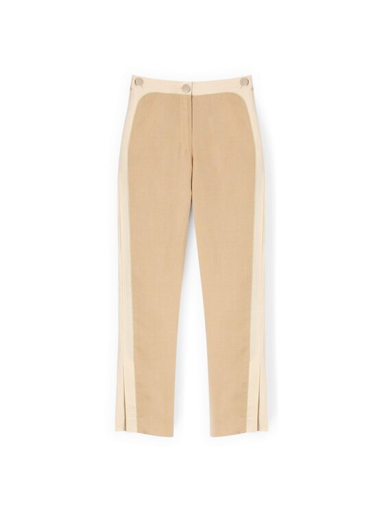 Motivi Motivi Pantaloni di tessuto P097Q004557N0R2 Crema Regular Fit