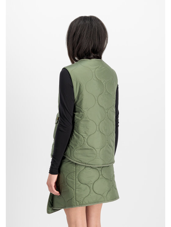 Alpha Industries Alpha Industries Kamizelka ALS Gilet Vest Women Zielony Regular Fit
