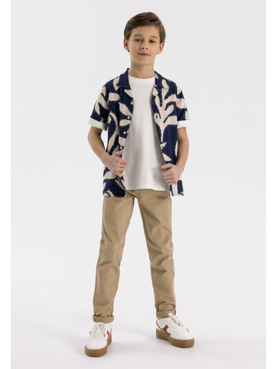 minoti minoti Spodnie materiałowe 23pant47 Beżowy Regular Fit