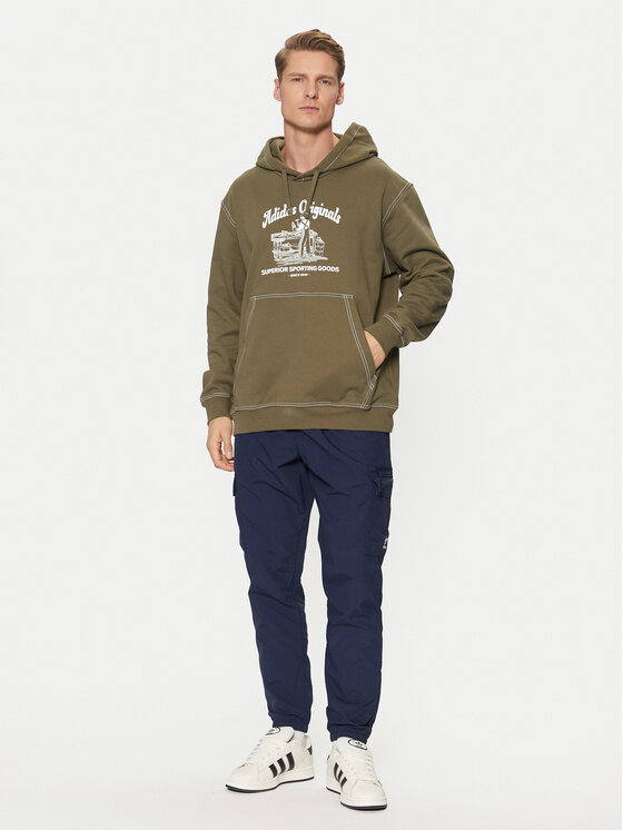adidas adidas Bluza Wabash JP4482 Zielony Loose Fit