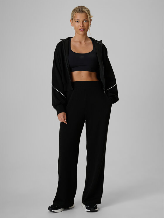 4F 4F Spodnie dresowe STREFA KIBICA Czarny Regular Fit