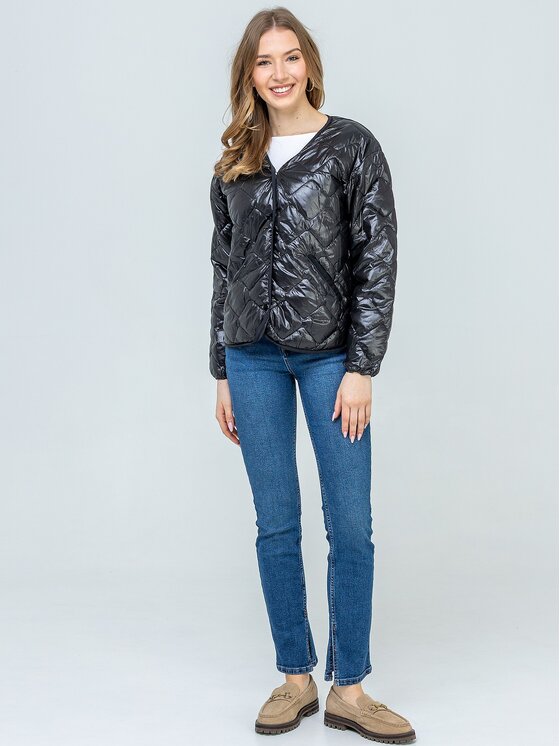Perso Perso Bunda pro přechodné období BLE260048F Černá Regular Fit