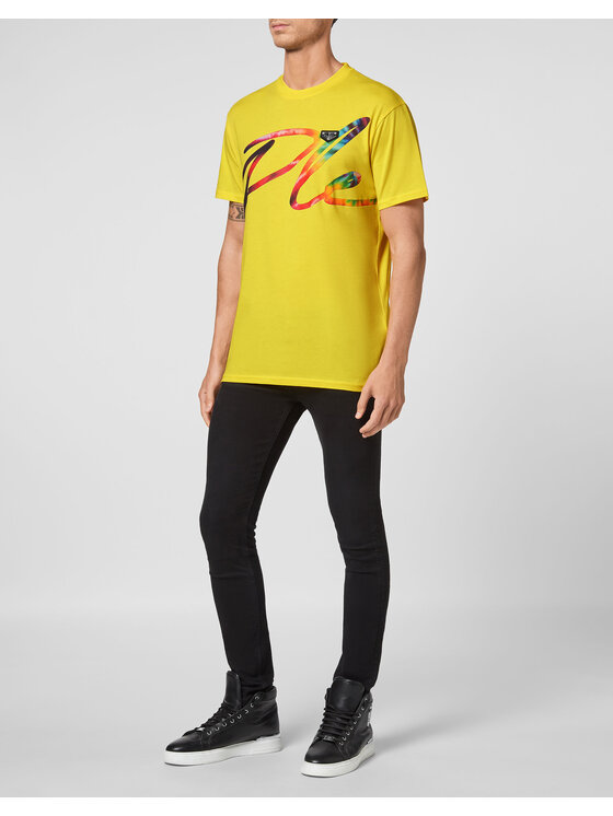 PHILIPP PLEIN PHILIPP PLEIN T-Shirt 6121 Żółty Regular Fit