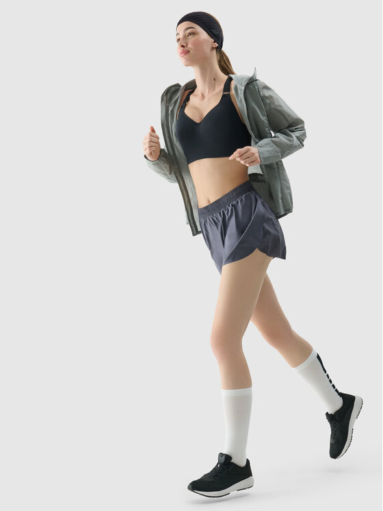 4F 4F Kurtka do biegania TTJAF701-27-S-L25 Szary Active Fit