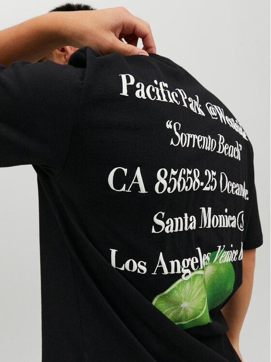 Jack & Jones Jack & Jones T-shirt Grocery 12230754 Crna Oversize