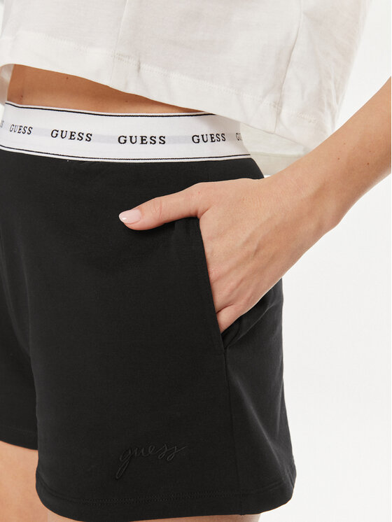 Guess Guess Kratke pidžama hlače O4GD02 KBS91 Crna Loose Fit