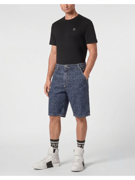 PHILIPP PLEIN PHILIPP PLEIN Pantaloncini di jeans 31793 Blu Loose Fit