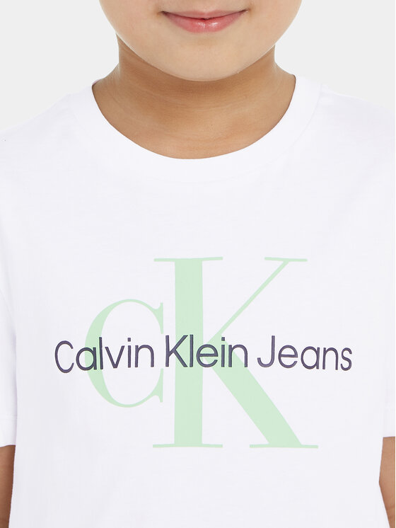Calvin Klein Jeans Calvin Klein Jeans Тишърт Monogram IU0IU00460 Бял Regular Fit