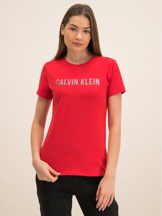 Calvin Klein Performance Calvin Klein Performance Marškinėliai 00GWF8K139 Raudona Regular Fit