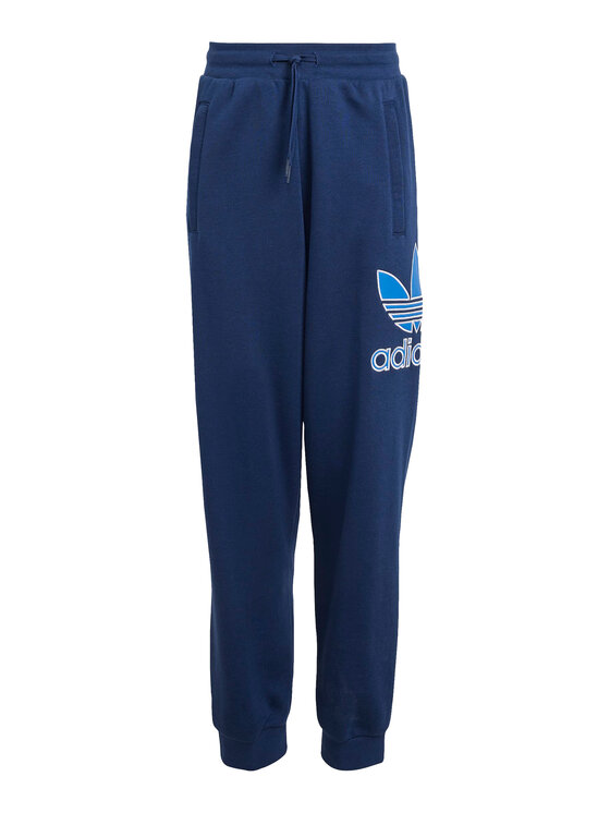 adidas adidas Donji dio trenerke Big Logo Execution JV8577 Tamnoplava Loose Fit