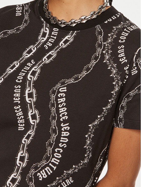 Versace Jeans Couture Versace Jeans Couture Tricou 77HAH613 JS365 Negru Regular Fit