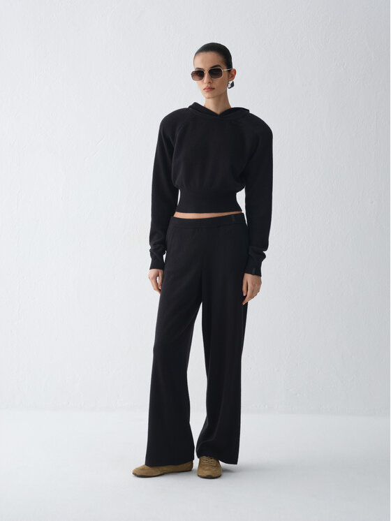 La Mania La Mania Felpa NANA Nero Basic Fit