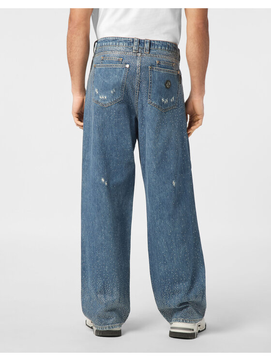 PHILIPP PLEIN PHILIPP PLEIN Jeansy 25429 Niebieski Loose Fit