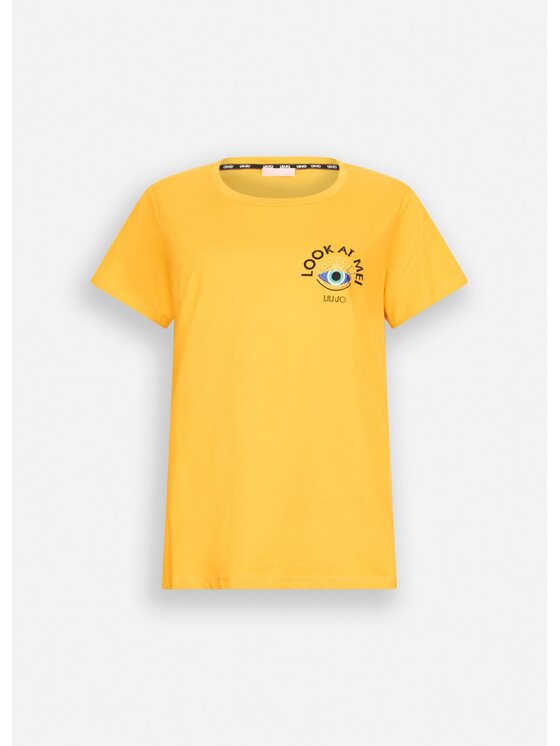 Liu Jo Liu Jo T-shirt TF5275JS923M9755 Giallo Regular Fit