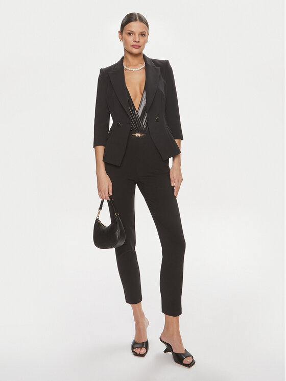 Elisabetta Franchi Elisabetta Franchi Παντελόνι υφασμάτινο PA-027-41E2-V280 Μαύρο Regular Fit