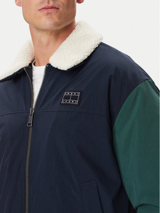 Tommy Jeans Tommy Jeans Prijelazna jakna Flag Aviator DM0DM23499 Tamnoplava Regular Fit
