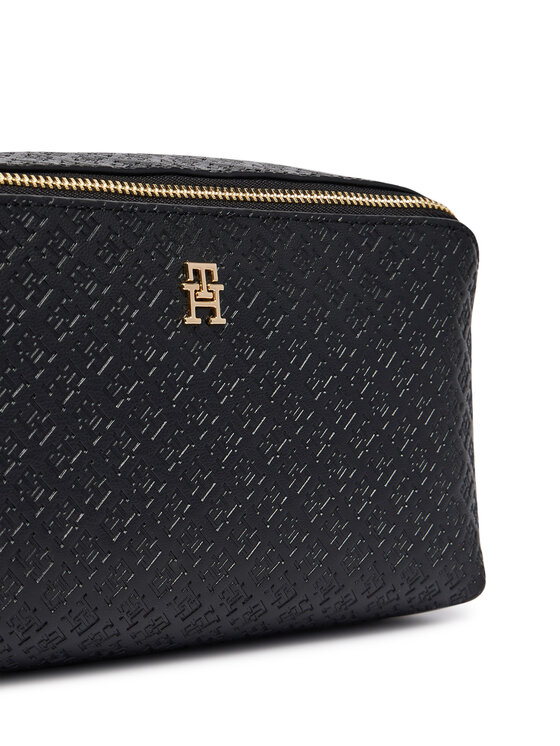 Tommy Hilfiger Tommy Hilfiger Kosmetyczka Th Icon Double Washbag Mono AW0AW18930 Czarny