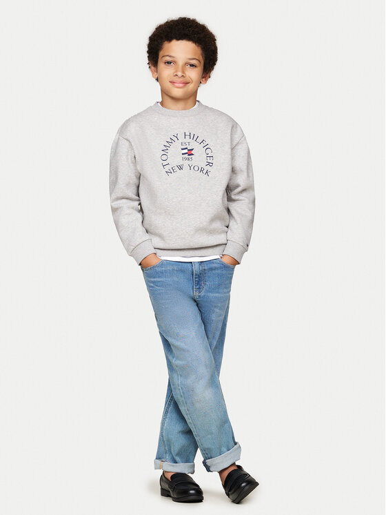 Tommy Hilfiger Tommy Hilfiger Majica dugih rukava Nautical KB0KB09192 Siva Regular Fit