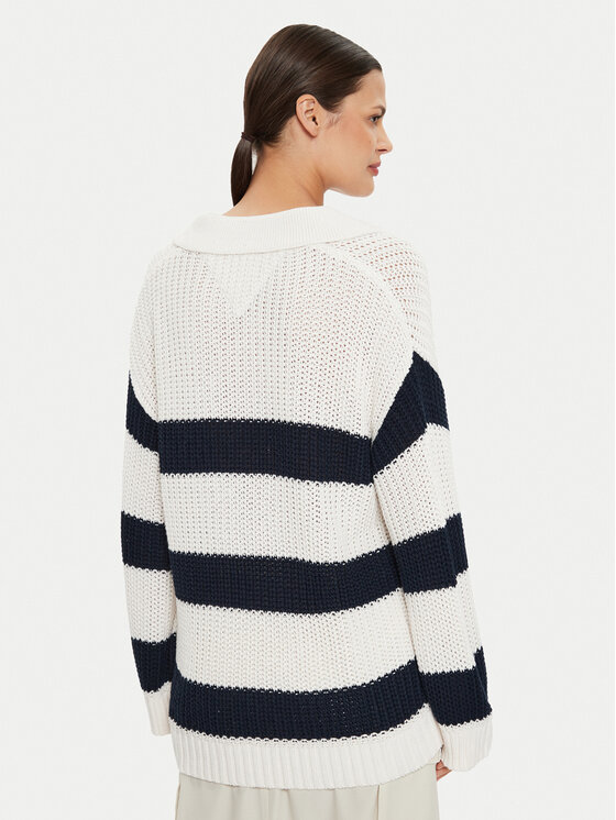 Tommy Jeans Tommy Jeans Pullover Rugby DW0DW18523 Écru Relaxed Fit