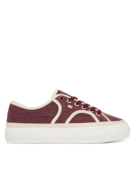 Tommy Hilfiger Teniși Platform Vulc Sneaker Piping FW0FW09394 Vișiniu