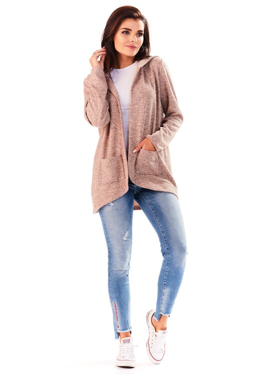 Awama Awama Kardigán A196 Ružová Basic Fit