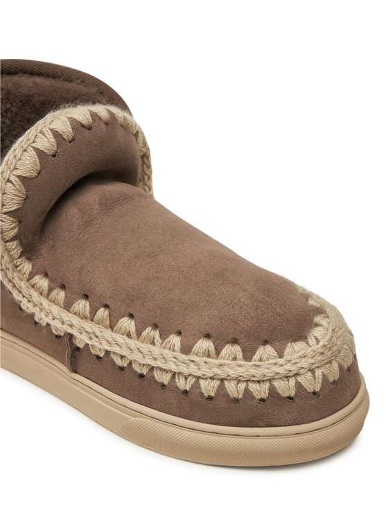 Mou Mou Čizme za snijeg Eskimo Sneaker Big Metal Logo FW111008A Smeđa