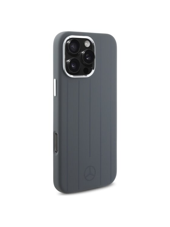 Mercedes-Benz Mercedes-Benz Etui na telefon Silicone Vertical Tonal Stripes Szary