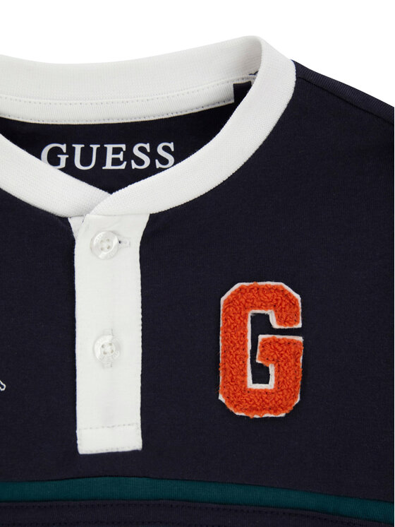 Guess Guess Bluse N6YI16 6K4432 Dunkelblau Regular Fit