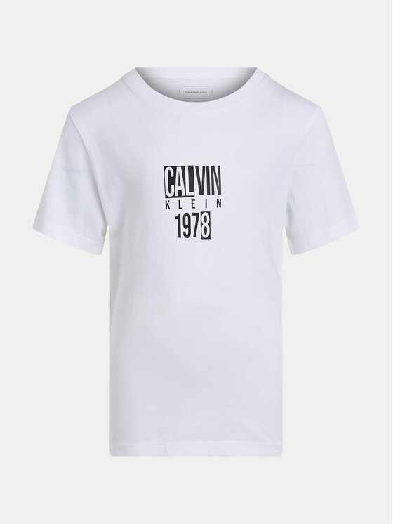 Calvin Klein Jeans Calvin Klein Jeans T-Shirt Good Level IB0IB02456 Biały Regular Fit