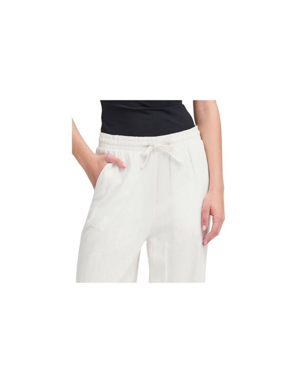 ICHI ICHI Pantaloni da donna Pantalone lino pa fl Bianco Regular Fit